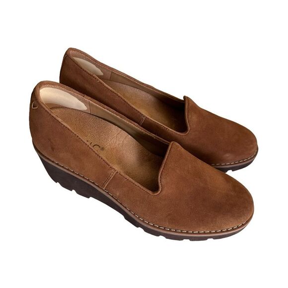 Vionic Willa Wedge Brown Suede Shoes Size 6 - Picture 3 of 13